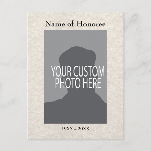 Memorial Service Memories Card met foto Briefkaart (Voorkant)