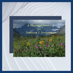 Memorial Service Mountain Wildflower - Gepersonali Kaart