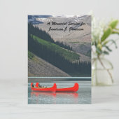 Memorial Service, Name, Mountain Canoes Kaart (Staand voorkant)