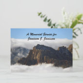 Memorial Service, Nestled Clouds Celebration Life Kaart (Staand voorkant)