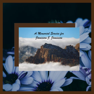 Memorial Service, Nestled Clouds Celebration Life Kaart