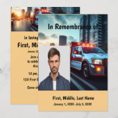 Memorial Service Nodig Ambulance Attendant Driver Kaart (Voorkant / Achterkant)