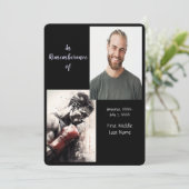 Memorial Service Nodig Boxer Boksen uit Kaart (Staand voorkant)