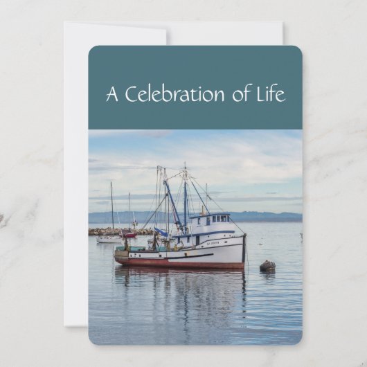 Memorial Service Nodig commerciële visser uit Kaart (Achterkant)