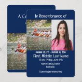 Memorial Service Nodig Dragon Boat Rower uit Kaart (Voorkant / Achterkant)