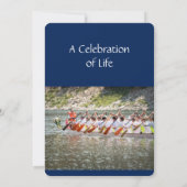 Memorial Service Nodig Dragon Boat Rower uit Kaart (Achterkant)