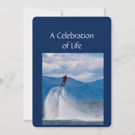 Memorial Service Nodig Fly Board uit Kaart (Achterkant)