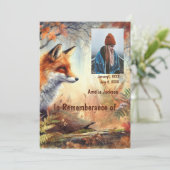 Memorial Service Nodig Fox Animal Wildlife Natuur  Kaart (Staand voorkant)