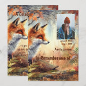Memorial Service Nodig Fox Animal Wildlife Natuur  Kaart (Voorkant / Achterkant)