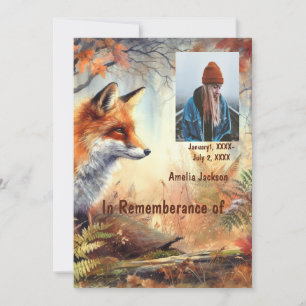 Memorial Service Nodig Fox Animal Wildlife Natuur  Kaart