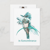 Memorial Service Nodig ijsvogel uit Kaart (Voorkant / Achterkant)