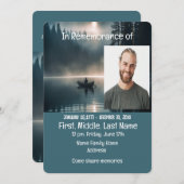 Memorial Service Nodig Lake Boating uit Kaart (Voorkant / Achterkant)