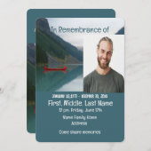 Memorial Service Nodig Lake Red Canoe uit Kaart (Voorkant / Achterkant)