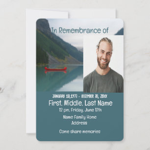 Memorial Service Nodig Lake Red Canoe uit Kaart