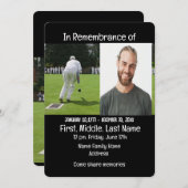 Memorial Service Nodig Lawn Bowling uit Kaart (Voorkant / Achterkant)