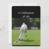 Memorial Service Nodig Lawn Bowling uit Kaart (Achterkant)