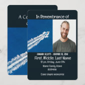 Memorial Service Nodig Power Boat Motor uit Kaart (Voorkant / Achterkant)