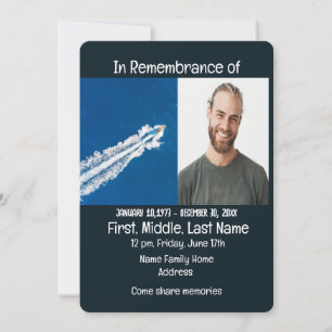 Memorial Service Nodig Power Boat Motor uit Kaart