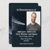 Memorial Service Nodig Power Boat Motor uit Kaart (Voorkant / Achterkant)