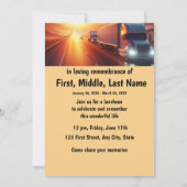 Memorial Service Nodig Semi-Truck Tractor-trailer  Kaart (Achterkant)