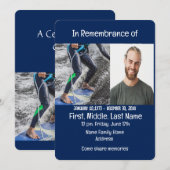 Memorial Service Nodig Wakeboard Watersport uit Kaart (Voorkant / Achterkant)