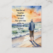 Memorial Service Nodig Waterverf Beach Paradise ui Visitekaartje (Achterkant)