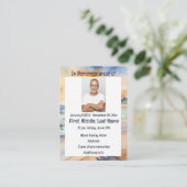 Memorial Service Nodig Waterverf Beach Paradise ui Visitekaartje (Staand voorkant)