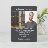 Memorial Service nodigen advocaat juridisch Kaart (Staand voorkant)