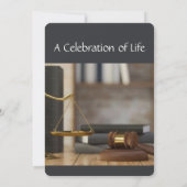 Memorial Service nodigen advocaat juridisch Kaart (Achterkant)