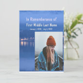 Memorial Service nodigen Dawn Lake ochtendverkeer  Kaart (Staand voorkant)