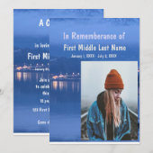 Memorial Service nodigen Dawn Lake ochtendverkeer  Kaart (Voorkant / Achterkant)