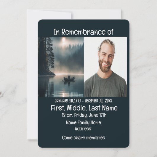 Memorial Service nodigen kanovaarders uit Kaart (Voorkant)