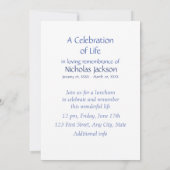 Memorial Service nodigt Antiek auto's uit Kaart (Achterkant)