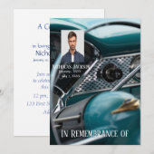 Memorial Service nodigt Antiek auto's uit Kaart (Voorkant / Achterkant)