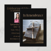 Memorial Service nodigt Bijbel Christelijk uit Kaart (Voorkant / Achterkant)