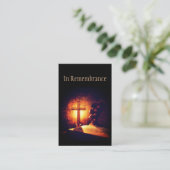 Memorial Service nodigt Bijbel uit om Christelijk  Visitekaartje (Staand voorkant)