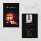 Memorial Service nodigt Bijbel uit om Christelijk  Visitekaartje (Voorkant / Achterkant)