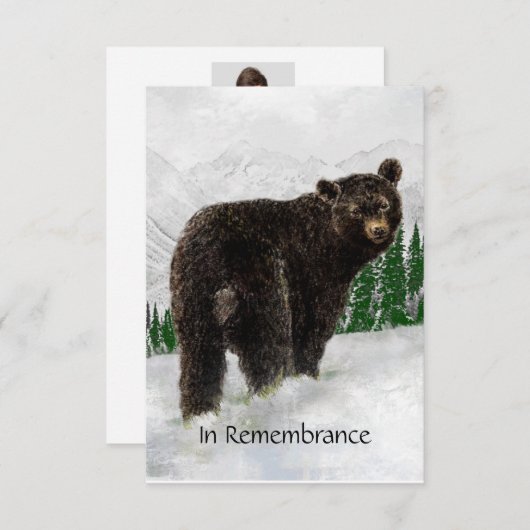 Memorial Service nodigt Black Beer Snow Mtn uit Kaart (Voorkant / Achterkant)