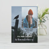 Memorial Service nodigt California Quail Bird uit Kaart (Staand voorkant)