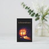 Memorial Service nodigt Christelijk Bijbelkruis ui Visitekaartje (Staand voorkant)