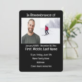 Memorial Service nodigt cross-country sckiing uit Kaart (Staand voorkant)