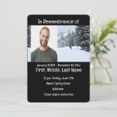 Memorial Service nodigt cross-country sckiing uit Kaart (Staand voorkant)