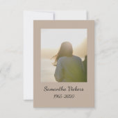 Memorial Service nodigt Cute Owl Bird uit Kaart (Voorkant)