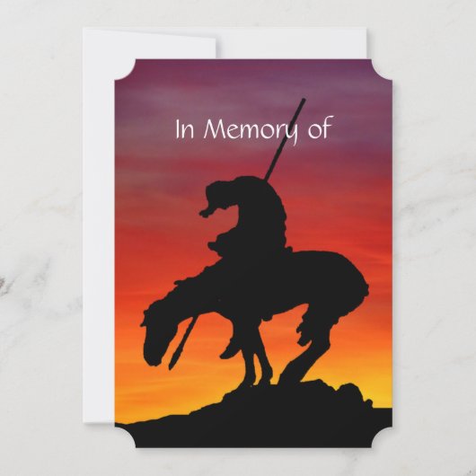 Memorial Service nodigt de Eerste Naties uit Kaart (Voorkant)