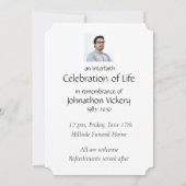 Memorial Service nodigt de Eerste Naties uit Kaart (Achterkant)