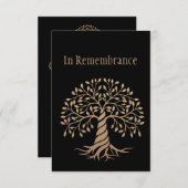 Memorial Service nodigt de legante boom van het le Kaart (Voorkant / Achterkant)