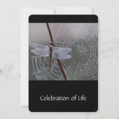 Memorial Service nodigt Dragonfly Dewdrops uit Kaart (Voorkant)