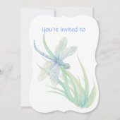 Memorial Service nodigt Dragonfly Waterverf uit ku Kaart (Voorkant)