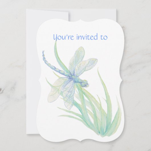 Memorial Service nodigt Dragonfly Waterverf uit ku Kaart (Voorkant)