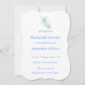 Memorial Service nodigt Dragonfly Waterverf uit ku Kaart (Achterkant)